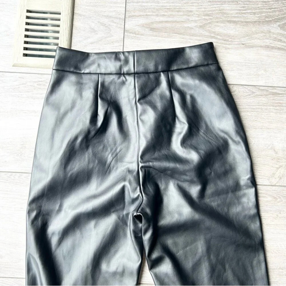NWT Melloday Faux Leather Bootcut Leg Pants - Picture 12 of 12